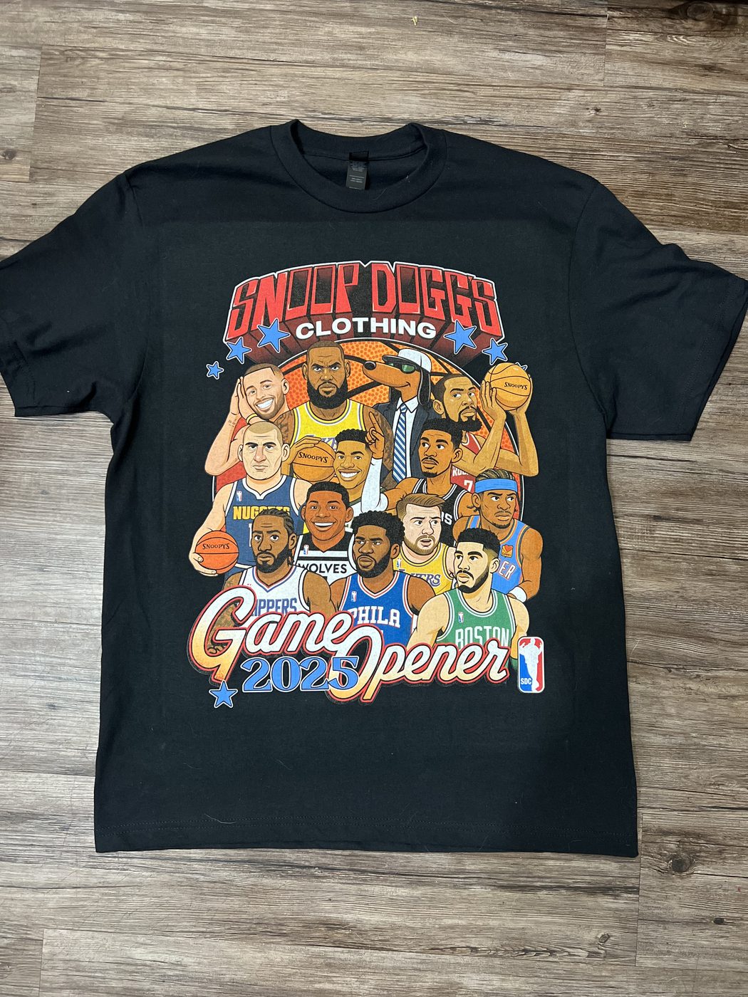 Full-color NBA graphic tee printed by Tech Print